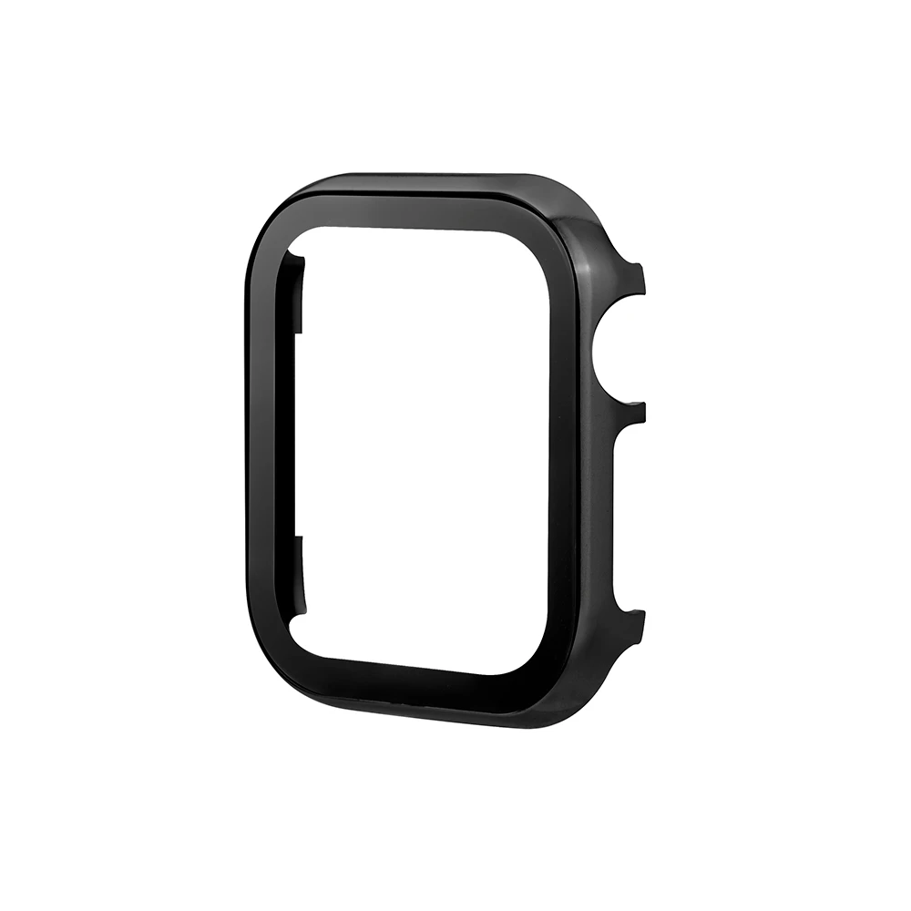 

Глянцевый алюминиевый защитный чехол для Apple Watch 44 мм 40 мм 38 м 42 мм, чехол для Iwatch серии 6 SE 5 4 3 2, стеклянная защита экрана