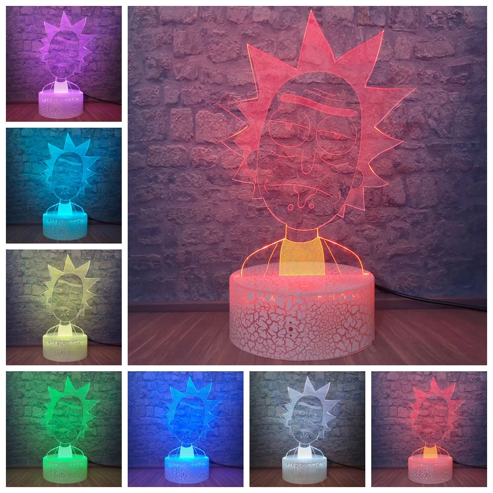Новый мультяшный дизайн 3D Визуальный светодиодный светильник s для детей