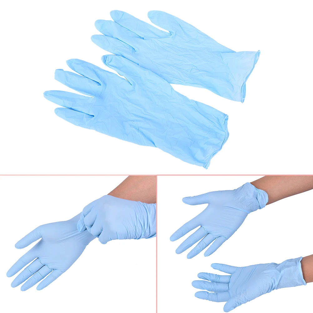 New 10pcs Disposable Blue Gloves Medical Tattoo Cleaning Supplies Household Tattoo Accessories Permanent Makesup
