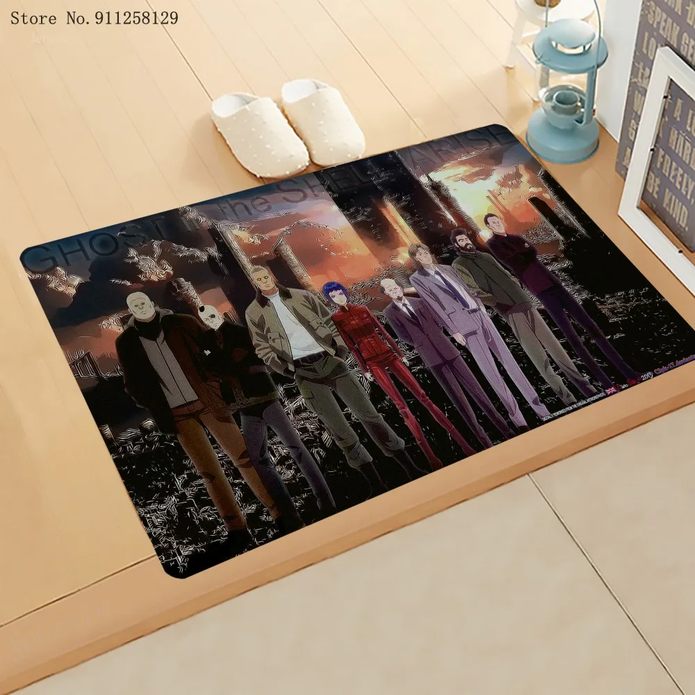 

Entrance Doormat Ghost In The Shell Doormat Anime Movie Doormat 3D Print For Living Room Carpet Kitchen Doorway Floor Rug Decor