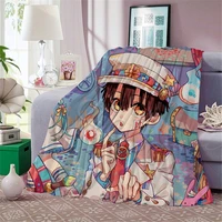 cloocl anime toilet bound hanako kun flannel blanket soft warm blanket printed quilts bedding cover sofa travel office blanket