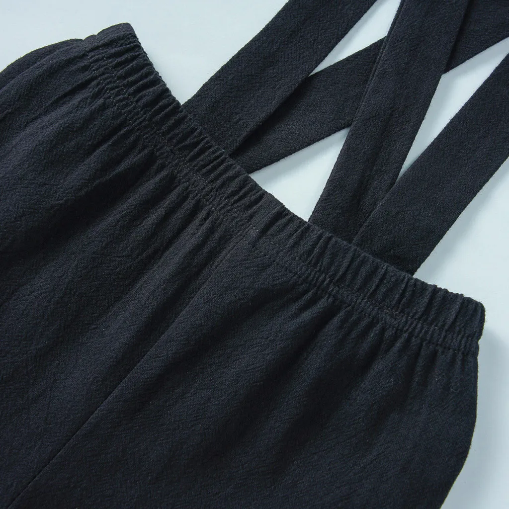 Одежда для маленьких девочек леопардовая футболка + штаны на подтяжках повязка