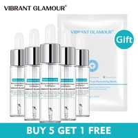 vibrant glamour 5pcs hyaluronic acid face serum anti aging moisturizing brighten mprove fine lines shrink pores repair skin care