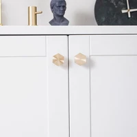 brass nordic light luxury simple hexagonal cabinet drawer furniture cabinet door handle black gold small hexagon handle