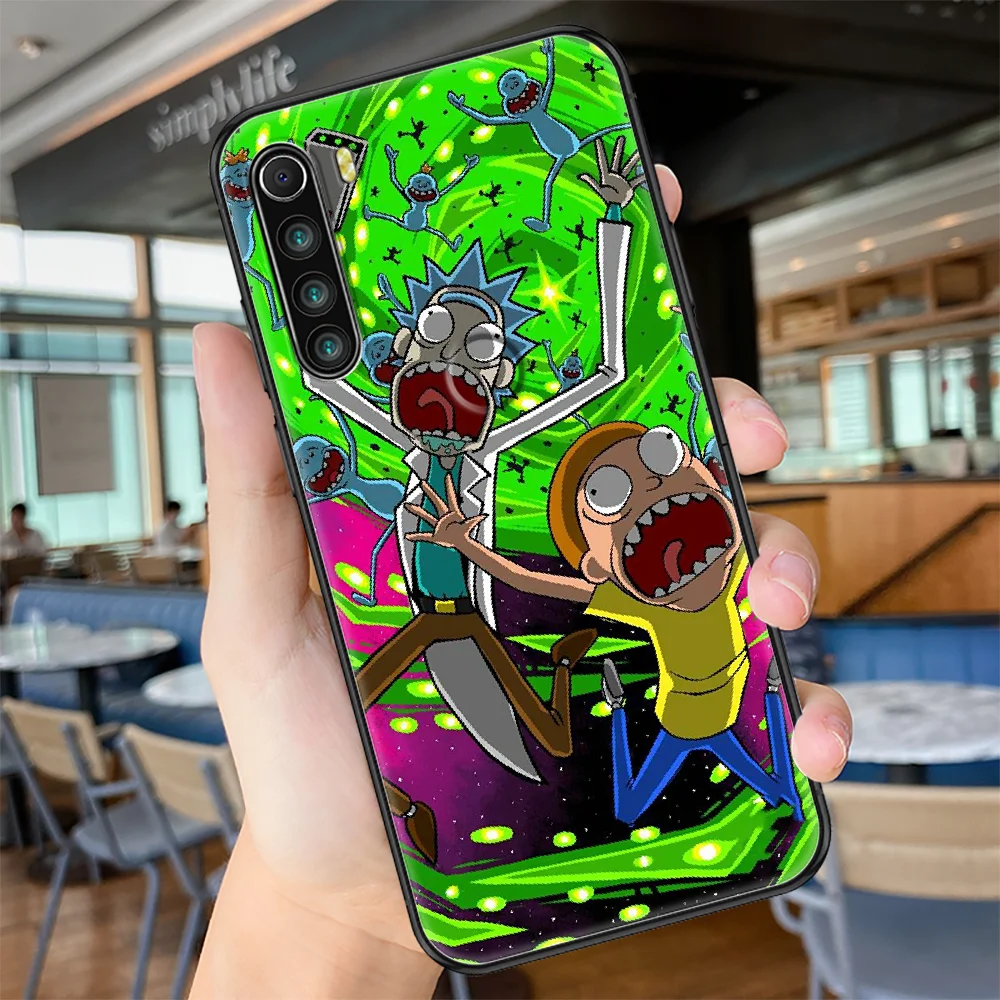

Ricks Cartoon Mortys Phone case For Xiaomi Redmi Note 7 7A 8 8T 9 9A 9S 10 K30 Pro Ultra black trend back fashion Etui silicone