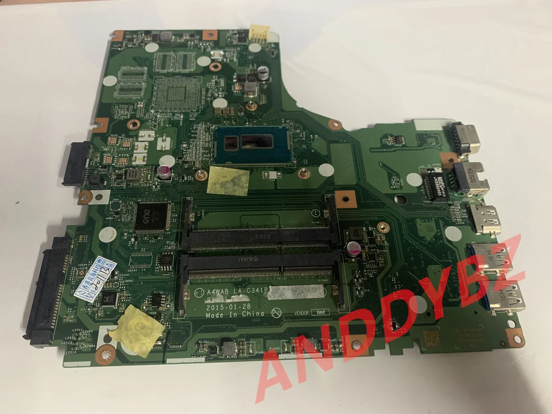 

A4WAB LA-C341P Laptop Motherboard For Acer aspire E5-473 MAIN BOARD with I3-4005U CPU TESED OK