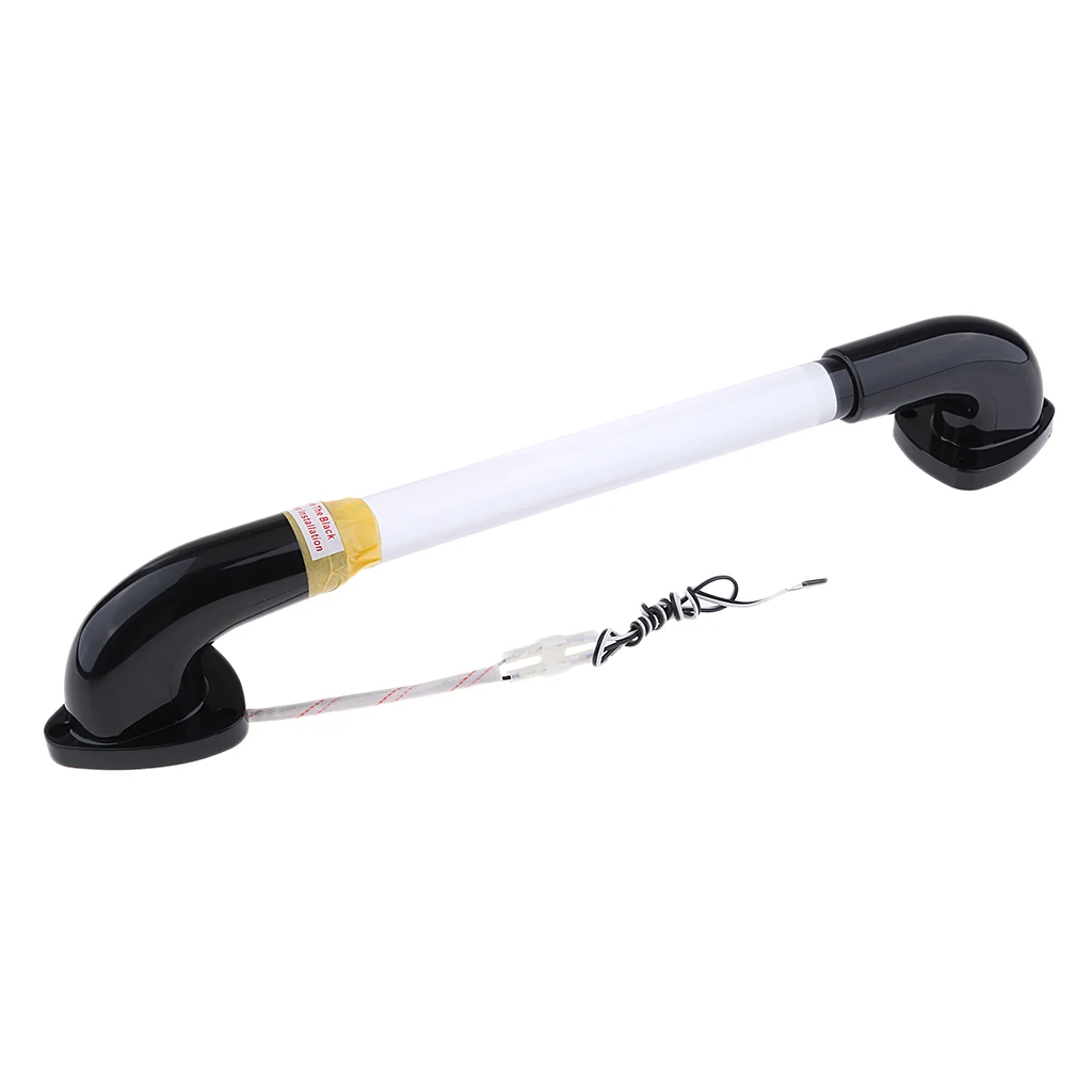 

18" White LED Light Assist Grab Handle with Black End Caps RV Motorhome Marine Yacht Accessories