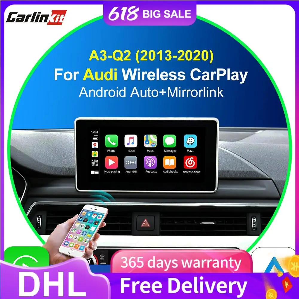 Автомобильный декодер Carlinkit 2 0 CarPlay/Android для AUDI A3/Q2 3G/3G + 2013 2019 мультимедиа iPhone Android