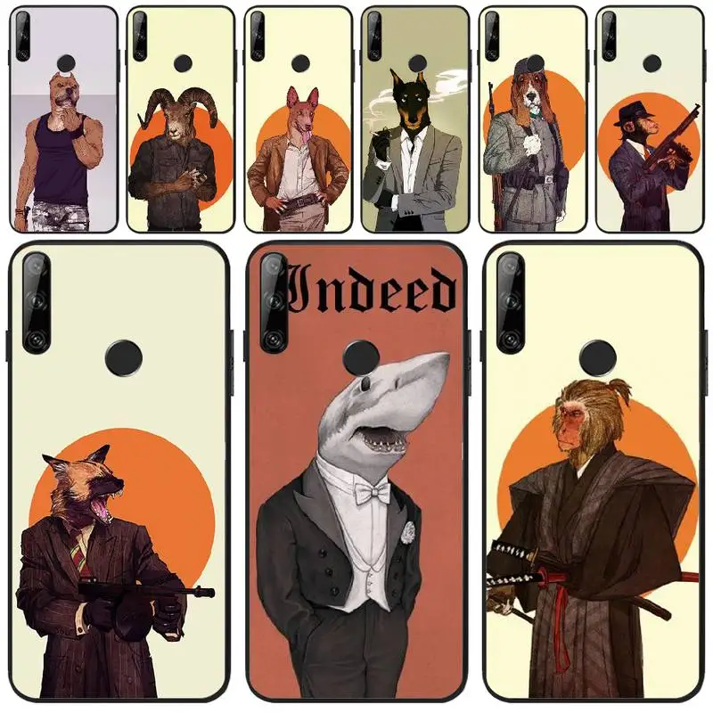 Чехол для телефона LJHYDFCNB Animal killer athlete gentleman Huawei Y5 Y6 Y7 Y9 Prime Pro II 2019|Чехлы-накладки| |