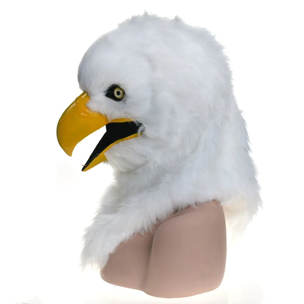 

Eagle Animal Headgear Gray and White Black Eagle Cosplay Mouth Men and Women Halloween Party Funny All-inclusive Mask