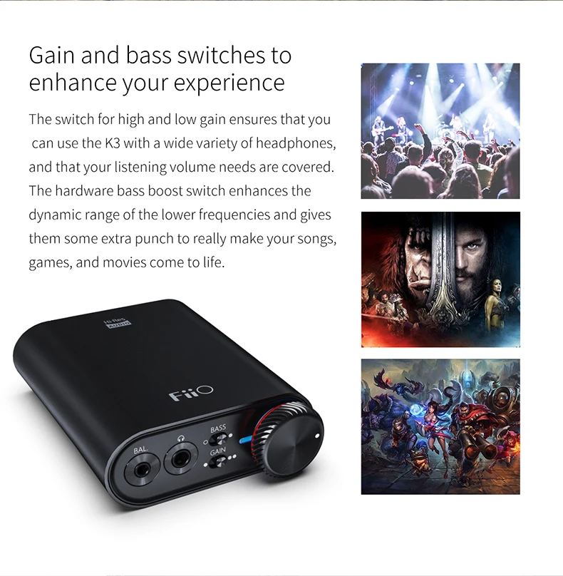 FiiO 2021 новая версия K3 портативный усилитель для наушников AMP XMOS USB DAC ES9038Q2M ПК