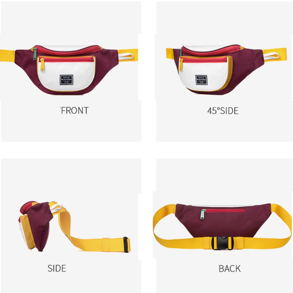 Женская однотонная летняя сумка с ремнем водонепроницаемая поясная для девушек