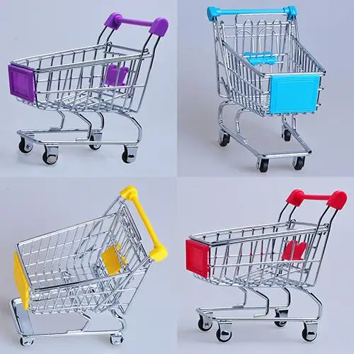 

Creative Mini Children Handcart Simulation Small Supermarket Shopping Cart Utility Cart Pretend Play Toys Strollers Kids Gift
