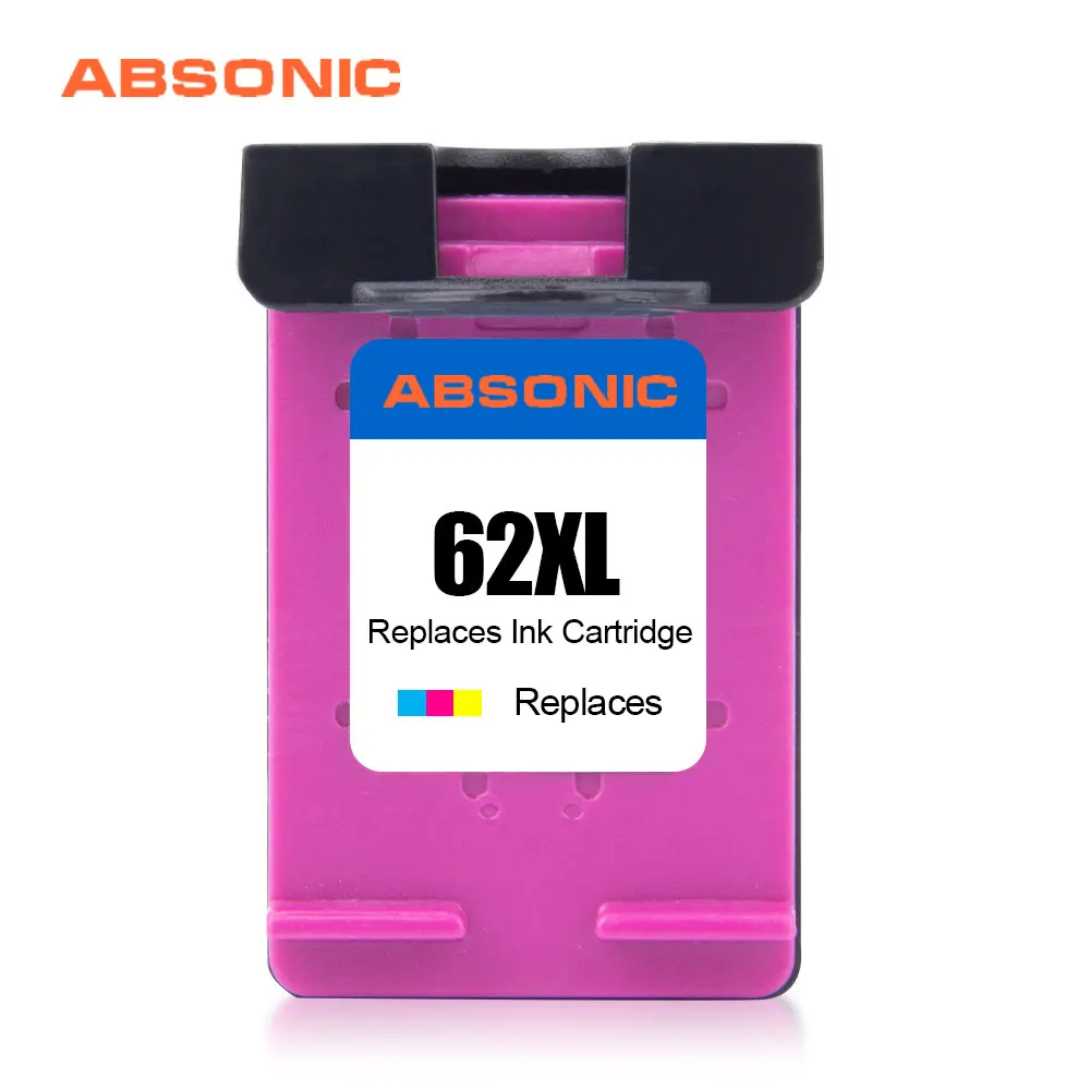 Трехцветная чернильная кассета для hp 62XL заправленный чернильный картридж