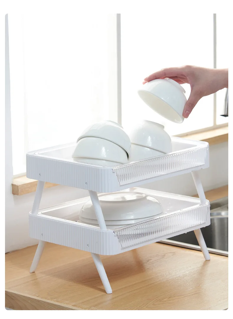 

Creative Hot Pot Dish Foldable Kitchen Multi-layer Drain Side Dish Home Hot Pot Vegetable Storage Plates Fruit Vegetable Tray