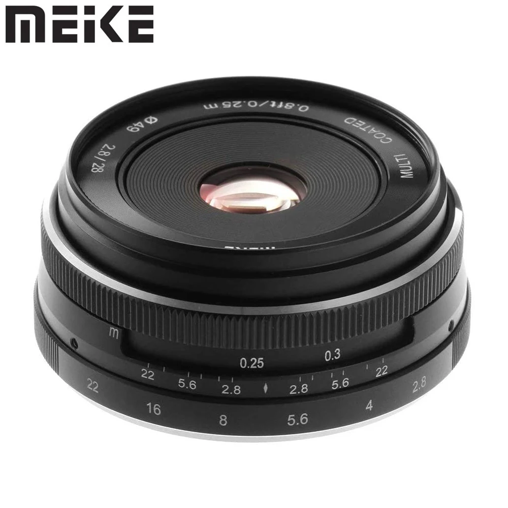 Фотообъектив Meike 28 мм f2.8 для Sony E mount A6400 A6300 A6000 A5100 A5000 | Электроника