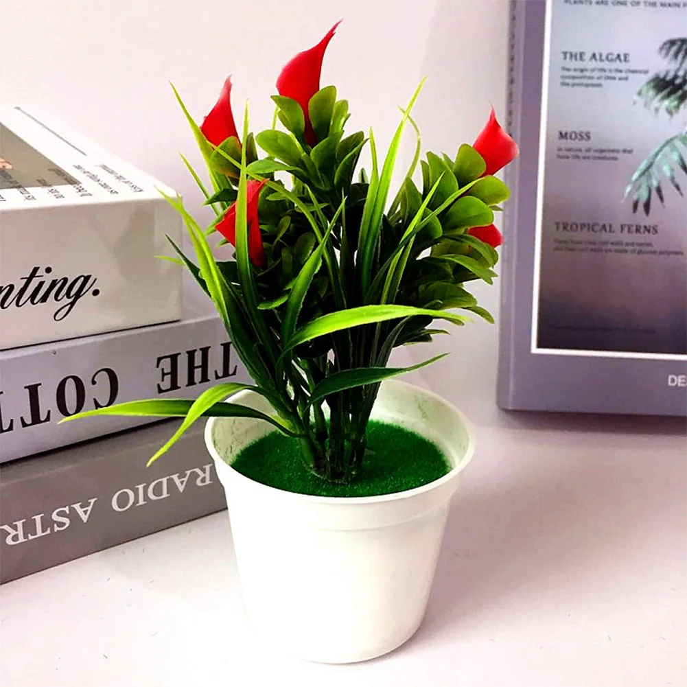 Длительное Бонсай Красочные украшения Горшечное растение яркий сад поддельные