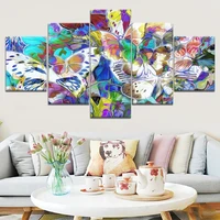 canvas painting 5 piece art colorful group of butterflies abstract art landscape canvas wall art home decor for living room