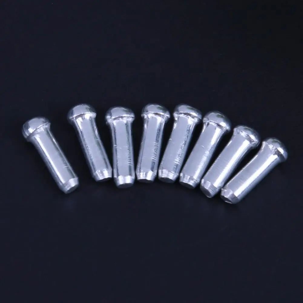 100pcs Bicycle Brake Cable Tips Shifter Aluminum Alloy Inner Tip Wire End Cap Crimps Sliver Bike Accessories | Спорт и развлечения