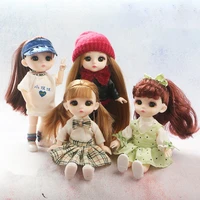 112 16cm bjd doll 13 joints movable four seasons original princess fashion makeup dress up cute doll set toy gifts for children