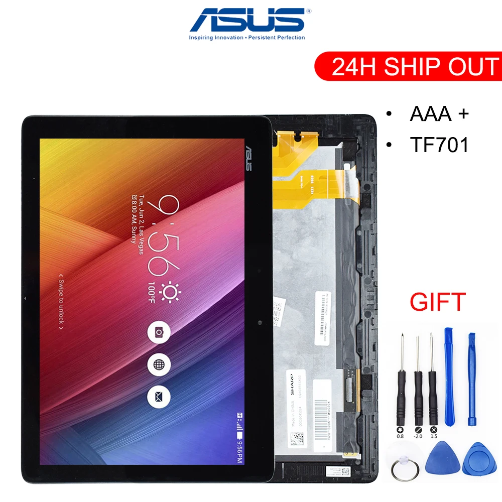 

Original 10.1'' For Asus Transformer Pad TF701T TF701 LQ101R1SX03 LCD Screen Display Touch Screen Digitizer Glass Assembly Parts