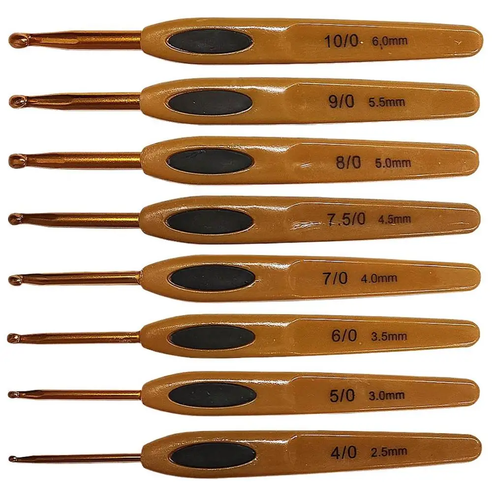 8 шт. алюминиевый набор игл для кроша инструменты переплетения крючки и вязаные