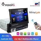 Автомагнитола Podofo на Android, GPS, мультимедийный плеер Mirrorlink 7 дюймов, универсальная выдвижная для Volkswagen, Nissan, Hyundai, Toyota