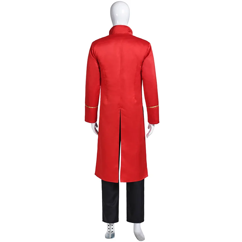 

Halloween The Greatest Showman mens Phillip Carlyle costume Stage role play Phillip Carlyle men red tuxedo suits