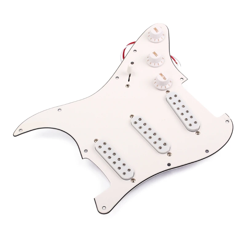 

T4MF Guitar Pickguard 3-ply SSH Loaded Prewired Humbucker Pickguard Pickups Set for Electric Guitar