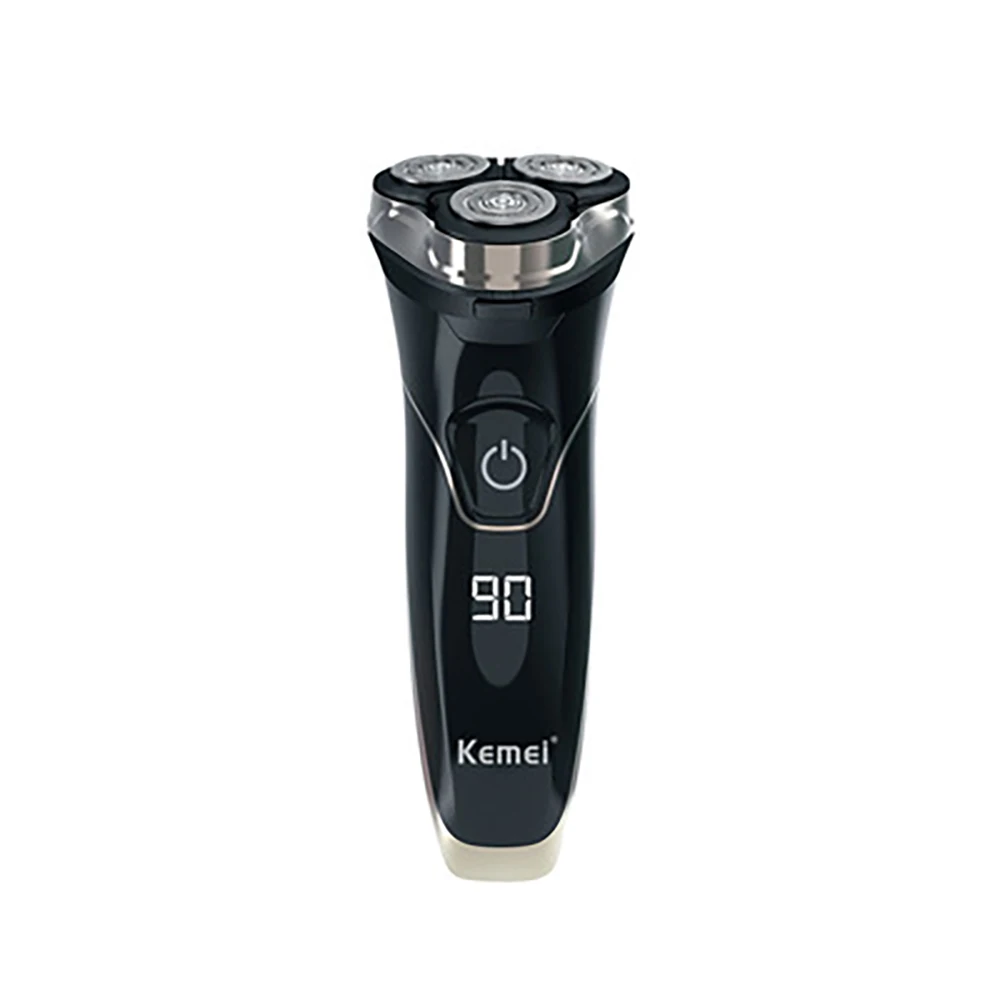 

Kemei Electric Shaver Km-832usb Rechargeable Whole Body Washing Ipx6 Waterproof Lcd Display Rotary Three-Head Home Shaver