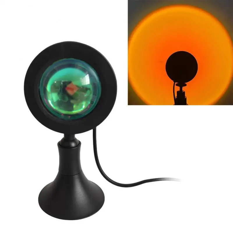 

Sunset Projection Lamp USB Wall Decoration Ambient Lights USB Rainbow Led Night Light 180° Rotated Projector Home Accessories