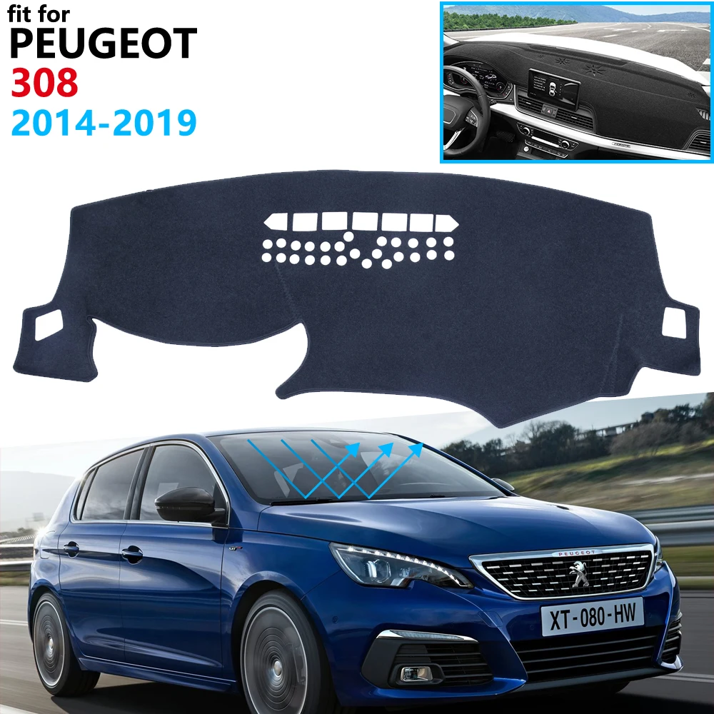 Защитная накладка на приборную панель для Peugeot 308 T9 2014 ~ 2019 308sw 308GTI автомобильные