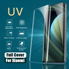 Закаленное стекло с полным покрытием УФ для Xiaomi Mi 10 11 Pro Ultra Note10 Note 10 Lite, Защитная пленка для экрана с полным клеем для Xiaomi10 Xiaomi11