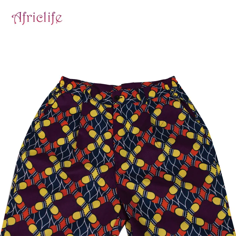 Высокое качество Лидер продаж Африканский принт 2 шт. мужские комплекты Топ dashiki и брючный комплект размера плюс традиционная африканская одежда WYN883
