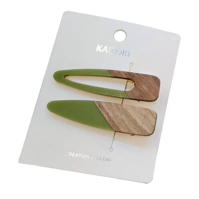 Женские Геометрические заколки для волос конфетного цвета в стиле пэчворк