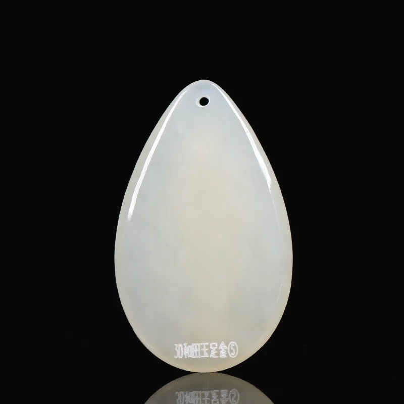 Натуральный китайский белый нефрит мозаика золотой цветок кулон ожерелье модное