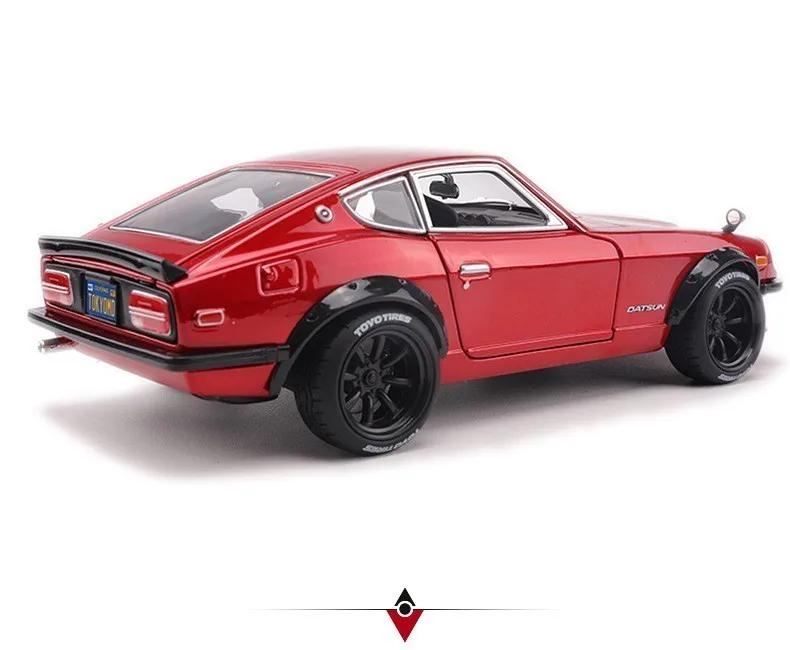 1:18 имитация сплава Nissans Datsun 240Z Спортивная литая под давлением металлическая модель автомобиля с рулевым колесом управления игрушки для детей HotWheele