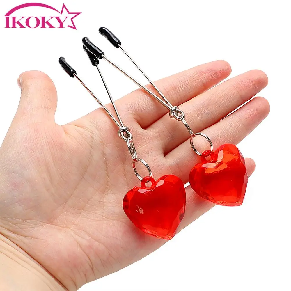 Эротические IKOKY игрушки игры для взрослых соски зажимы Секс наручники груди