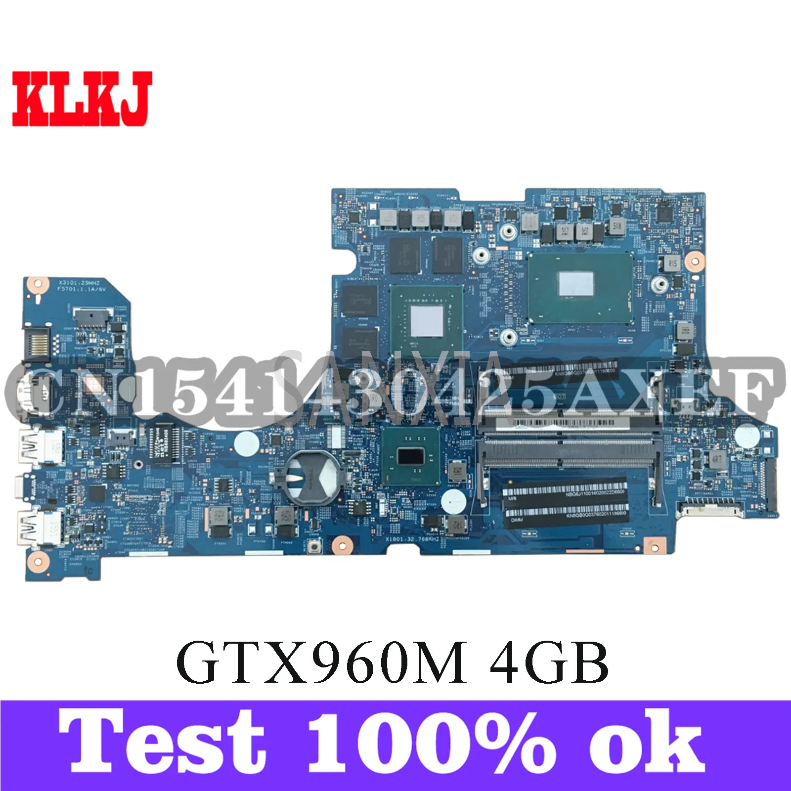 

KLKJ 14302-1M Laptop Motherboard For Acer VN7-592G Original Mainboard I5-6300HQ GTX960M-4GB