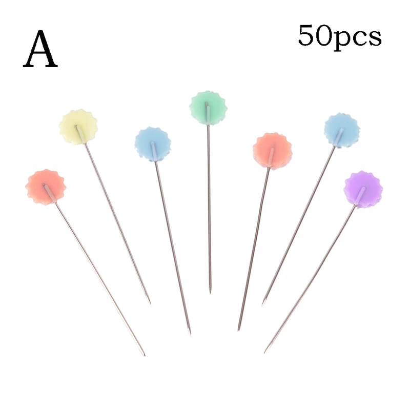 

50X Patchwork Pins Flower Button Head Pins DIY Quilting Tool Sewing Accessories