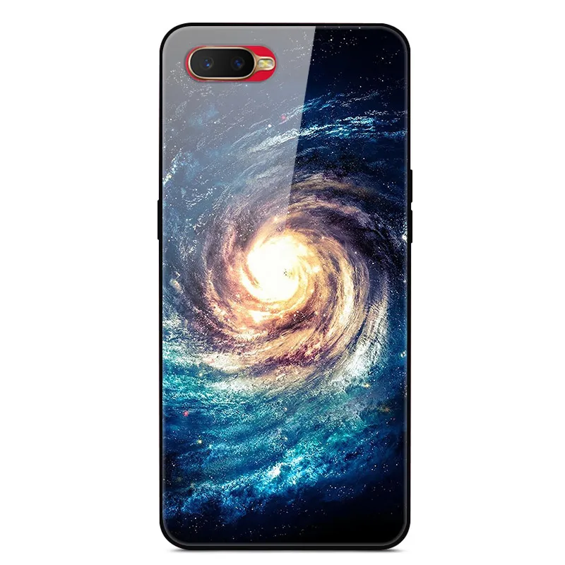 Для Coque Oppo RX17 Neo чехол из закаленного стекла твердая задняя крышка для OPPO RX17 Neo CPH1893 RX17Neo RX 17 Neo чехол силиконовый бампер - Цвет: Светло-коричневый
