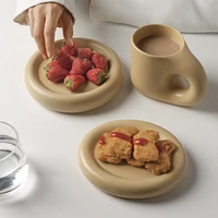nordic mug bowl dish set creative ceramic dessert salad original breakfast cups western cuisine plate coffee cup friends gift