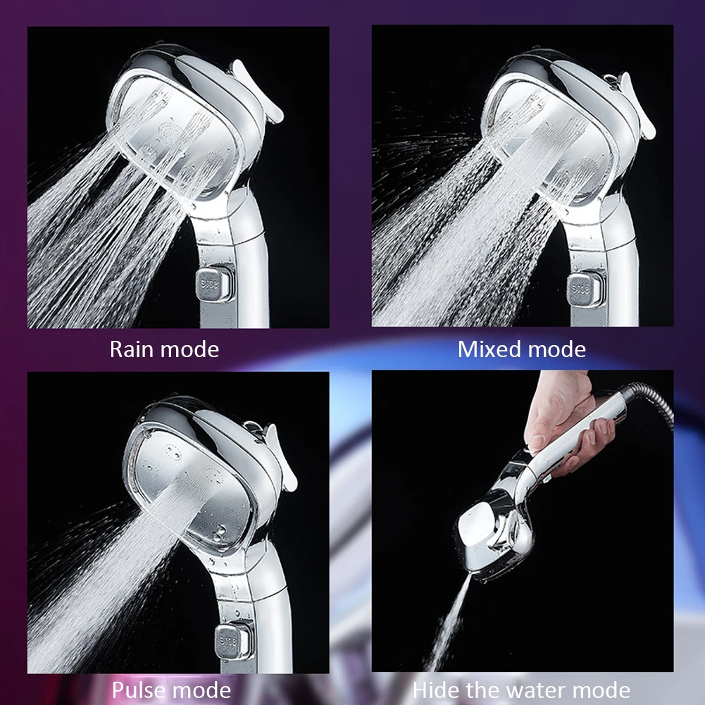 

Adjustable Shower Head Handheld Shower Sprayer Water 4 Gear Water Saving Sprayer Bathroom Tool Bath Head Water Saving Shower