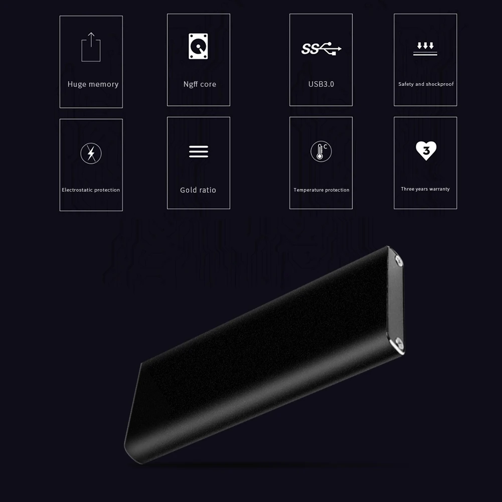 

M2 SSD Case USB 3.1 Type C to M.2 External SSD Enclosure Box NGFF Solid State Drive Adapter Aluminum Alloy M.2 Mobile Case