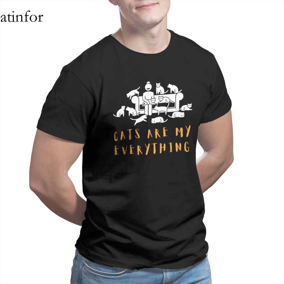 

cat lover shirt vrthing T-shirt Wholesale Clothes Funny Short Sleeve Anime 4XL 5XL 6XL T-shirt 25070