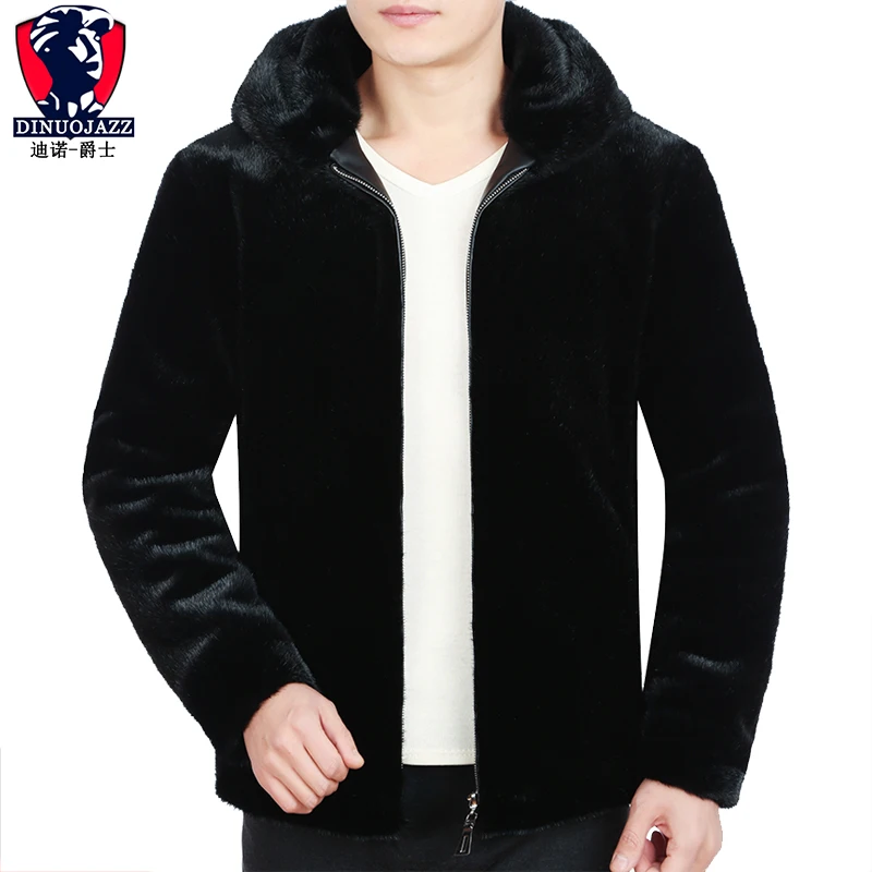 2019 Новая мужская норковая шуба Высококачественная утепленная теплая мягкая