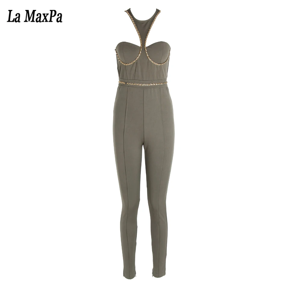 Женские однотонные Клубные комбинезоны 2020 женские облегающие длинные штаны