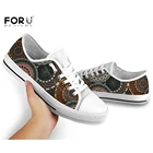 FORUDESIGNS, традиционные богемные полинезийские цветочные узоры, женские низкие холщовые туфли, дышащие весенне-осенние кроссовки, женская обувь