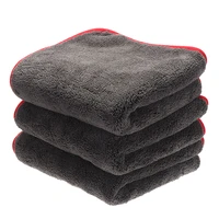 3pcs 40x40cm 1200gsm microfiber cleaning cloths lint free dual layer ultra thick car towel for auto window wash towel tool