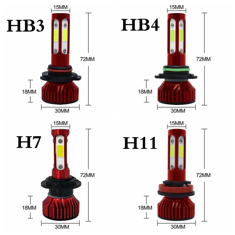 CarTnT 2 шт. супер яркий H11 светодиодный H9 HB3 9005 HB4 9006 H7 H8 фар 100 Вт 20000LM 6000K 12V 8000K для